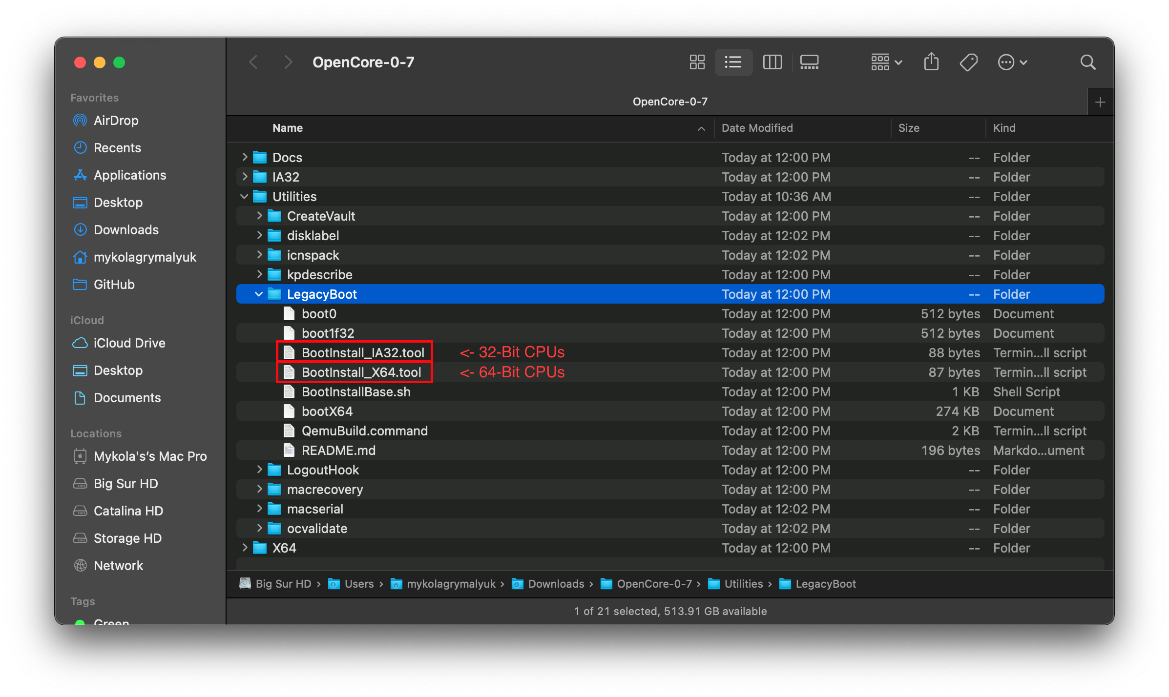 BootInstall Location